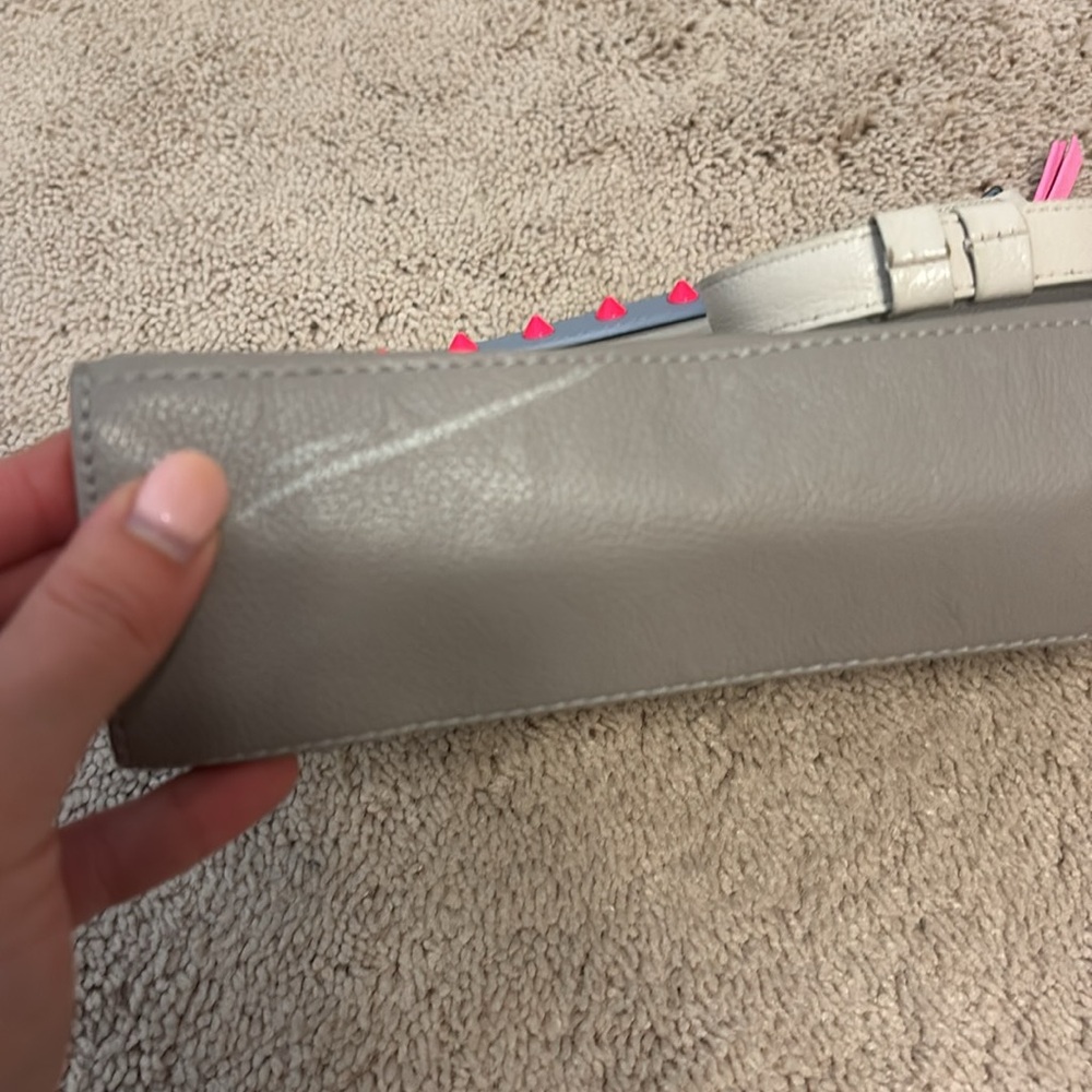 Vali Crossbody Handbag - Small (grey, white, orange, pink, and light blue) - Picture 6 of 8